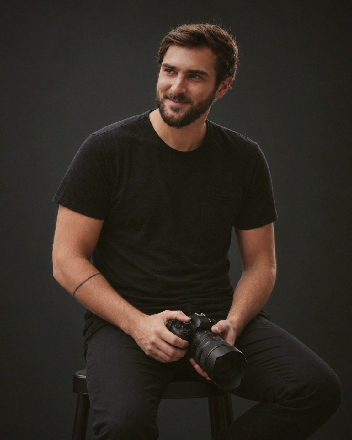 Cédric Martinet with his camera